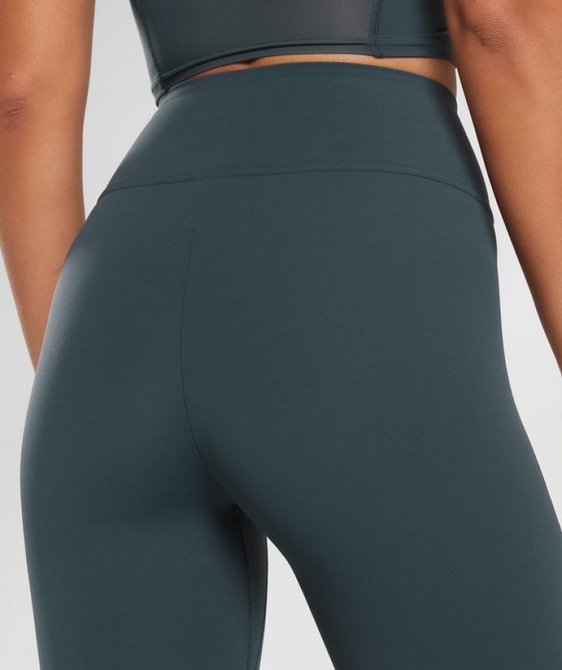 Leggins Gymshark Crossover Flared Leggings Darkest Teal | HVIUQ1309