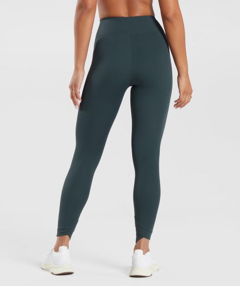 Leggins Gymshark Crossover Leggings Darkest Teal | CASHE2489