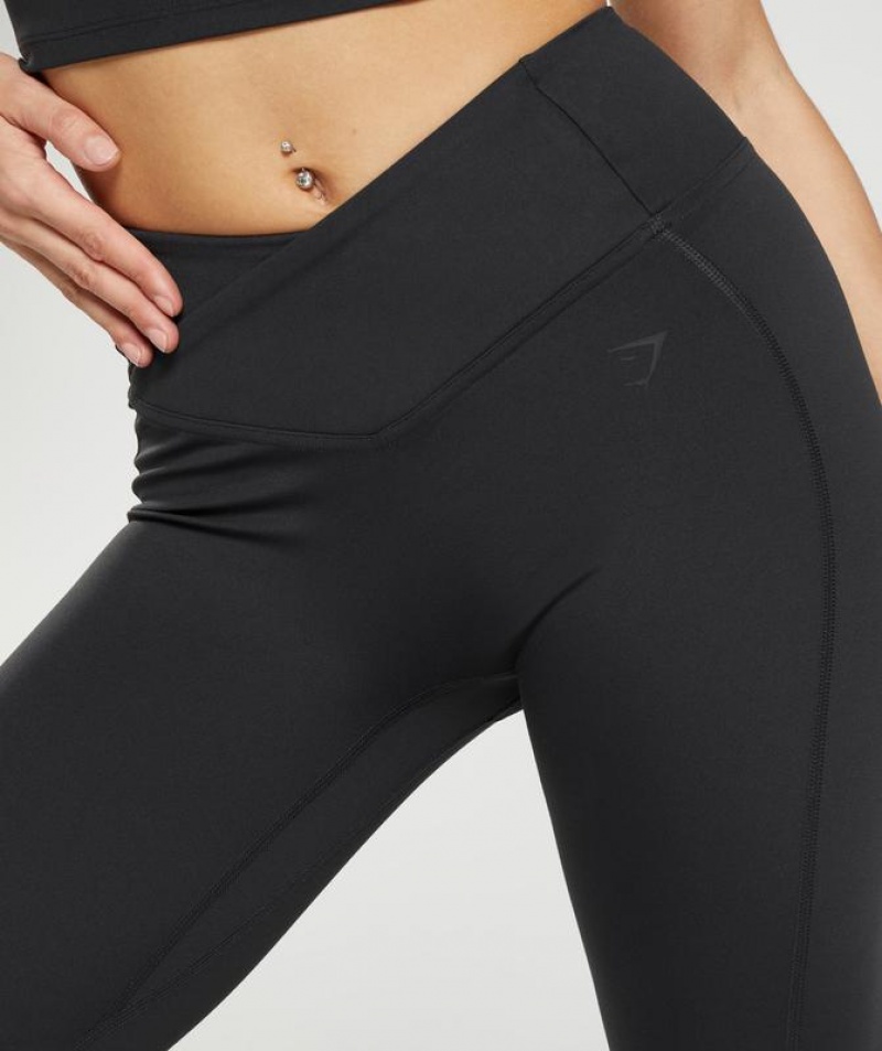 Leggins Gymshark Crossover Leggings Negras | ZQEJB4920