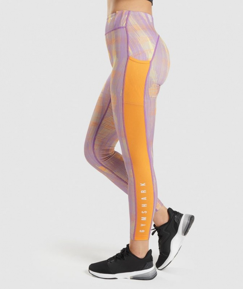 Leggins Gymshark Deporte Leggings Naranjas | KLYOD9526