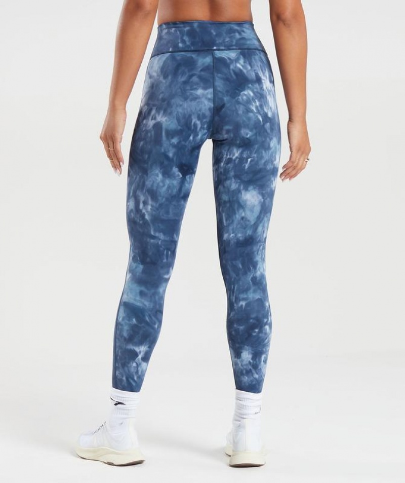 Leggins Gymshark Elevate Leggings Azules | QMYEN8713