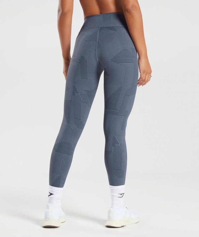 Leggins Gymshark Elevate Leggings Azules | SADTC4092