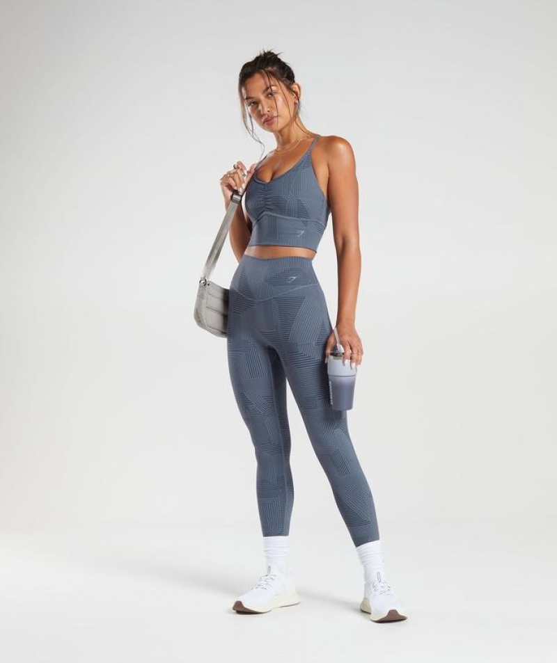 Leggins Gymshark Elevate Leggings Azules | SADTC4092