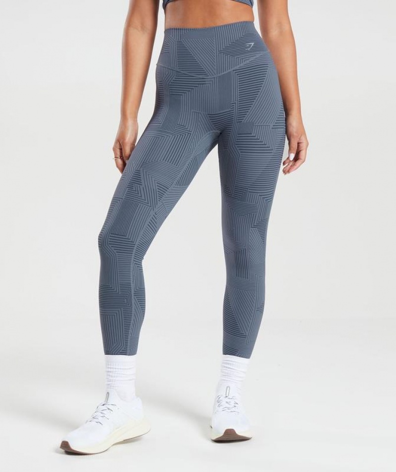 Leggins Gymshark Elevate Leggings Azules | SADTC4092