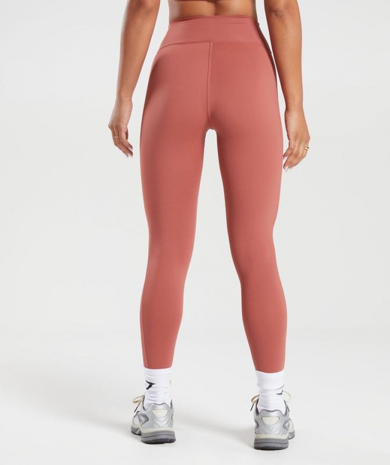 Leggins Gymshark Elevate Leggings Rosas Marrones | GSIAU5372