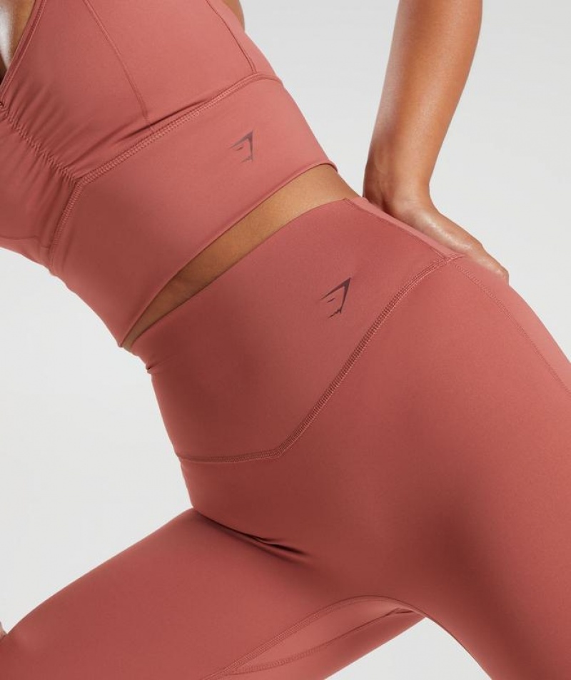 Leggins Gymshark Elevate Leggings Rosas Marrones | GSIAU5372