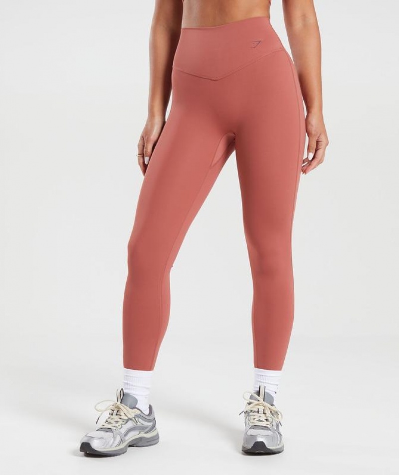 Leggins Gymshark Elevate Leggings Rosas Marrones | GSIAU5372