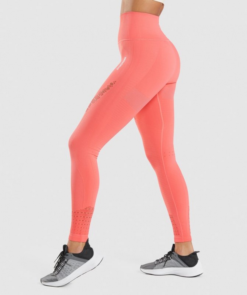 Leggins Gymshark Energy Seamless Leggings Rosas | QIVDO0694