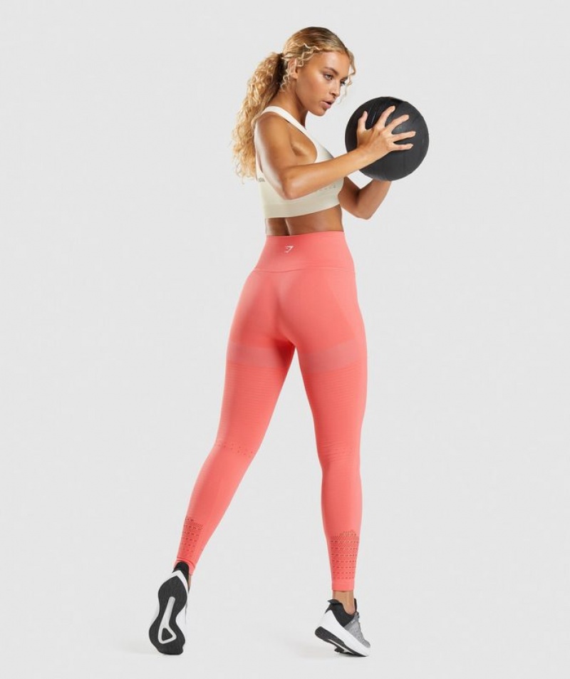 Leggins Gymshark Energy Seamless Leggings Rosas | QIVDO0694