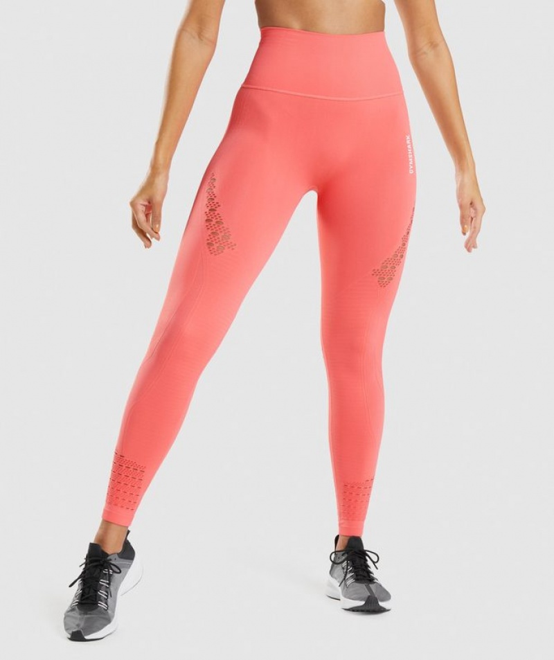 Leggins Gymshark Energy Seamless Leggings Rosas | QIVDO0694