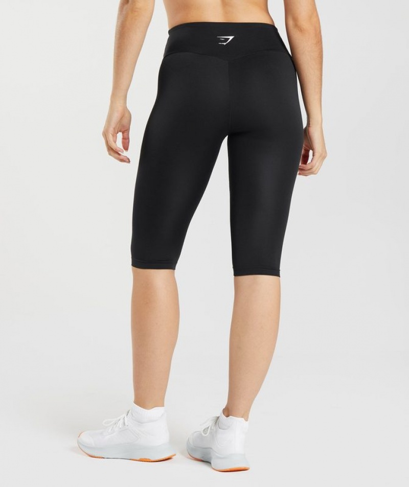 Leggins Gymshark Entrenamiento Cropped Leggings Negras | KWSEG4819