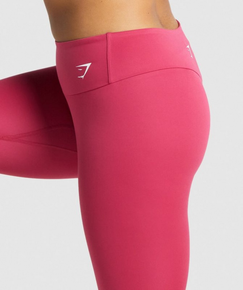 Leggins Gymshark Entrenamiento Cropped Leggings Rosas | MGWAS4152