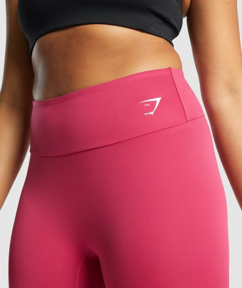 Leggins Gymshark Entrenamiento Cropped Leggings Rosas | MGWAS4152