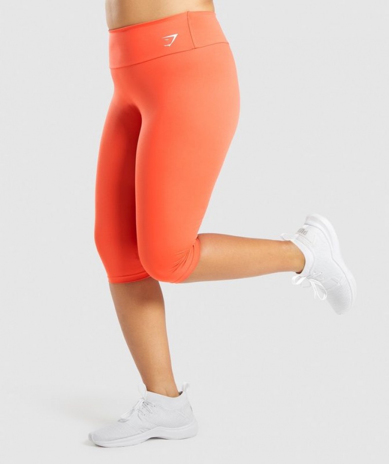 Leggins Gymshark Entrenamiento Cropped Leggings Naranjas | RZHIW1357