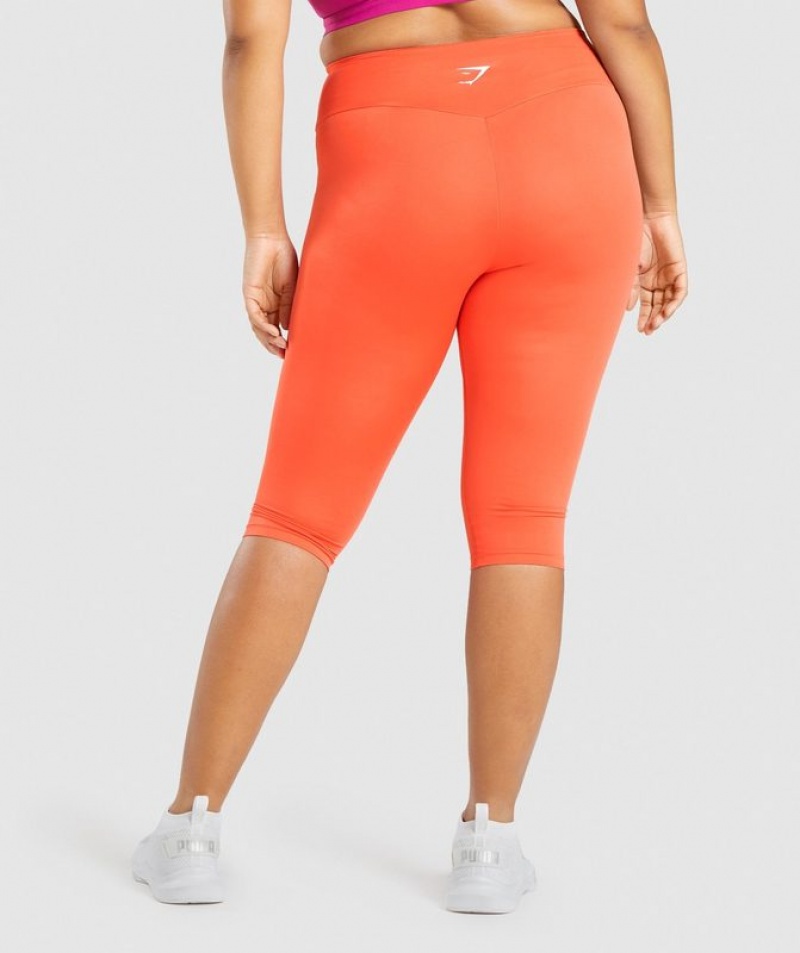 Leggins Gymshark Entrenamiento Cropped Leggings Naranjas | RZHIW1357