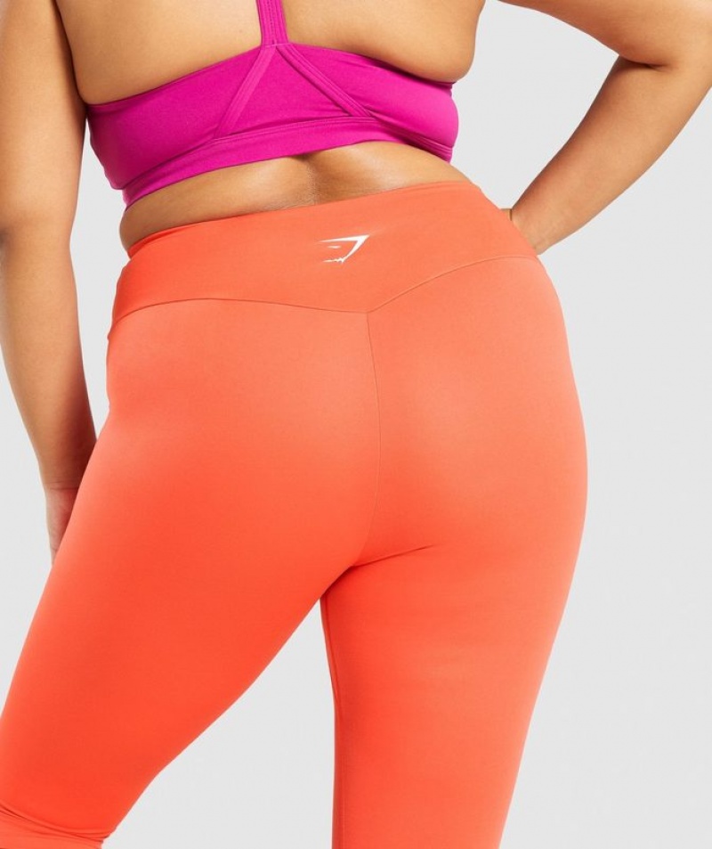 Leggins Gymshark Entrenamiento Cropped Leggings Naranjas | RZHIW1357