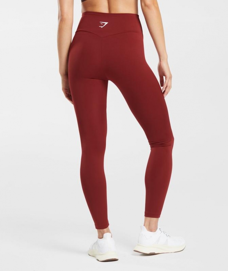 Leggins Gymshark Entrenamiento Leggings Rojas | RKMNZ1420