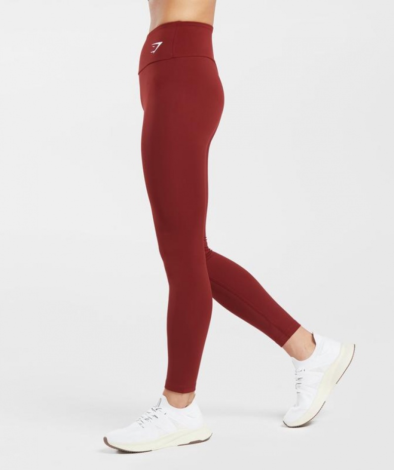 Leggins Gymshark Entrenamiento Leggings Rojas | RKMNZ1420