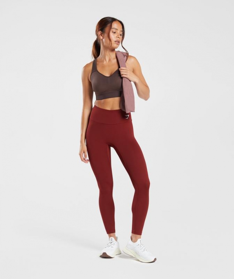 Leggins Gymshark Entrenamiento Leggings Rojas | RKMNZ1420