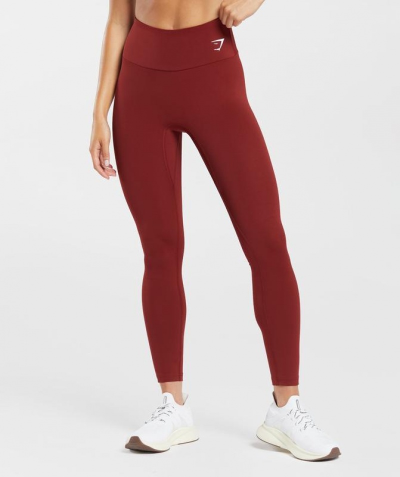 Leggins Gymshark Entrenamiento Leggings Rojas | RKMNZ1420