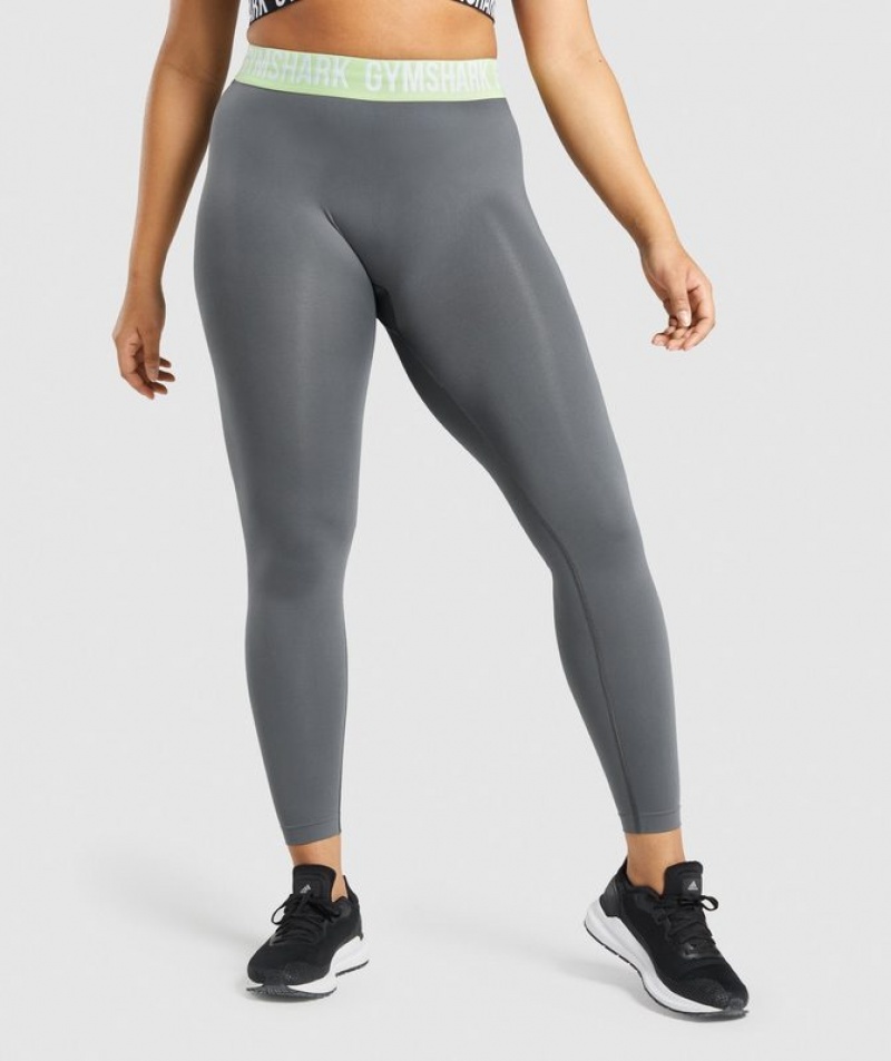 Leggins Gymshark Fit Seamless Leggings Charcoal | PECFM1269