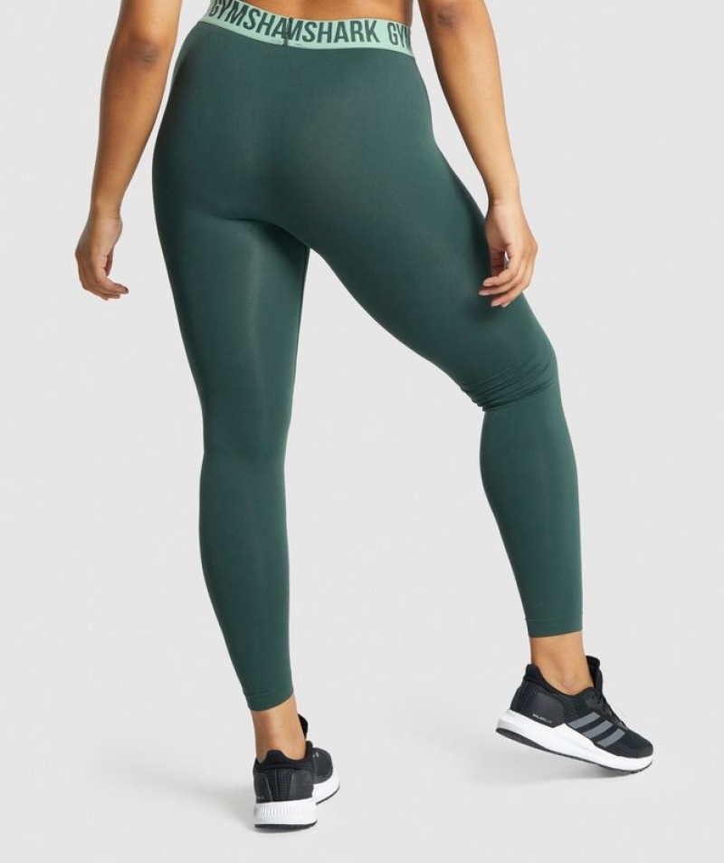 Leggins Gymshark Fit Seamless Leggings Verde Oscuro | QCXLF7263