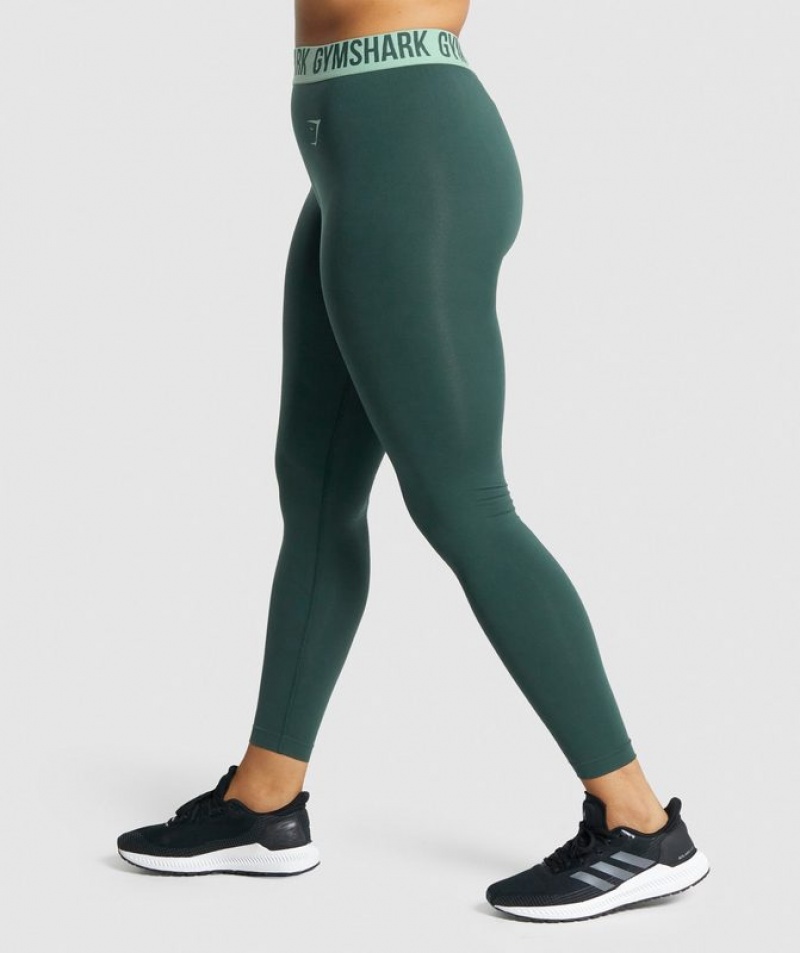 Leggins Gymshark Fit Seamless Leggings Verde Oscuro | QCXLF7263