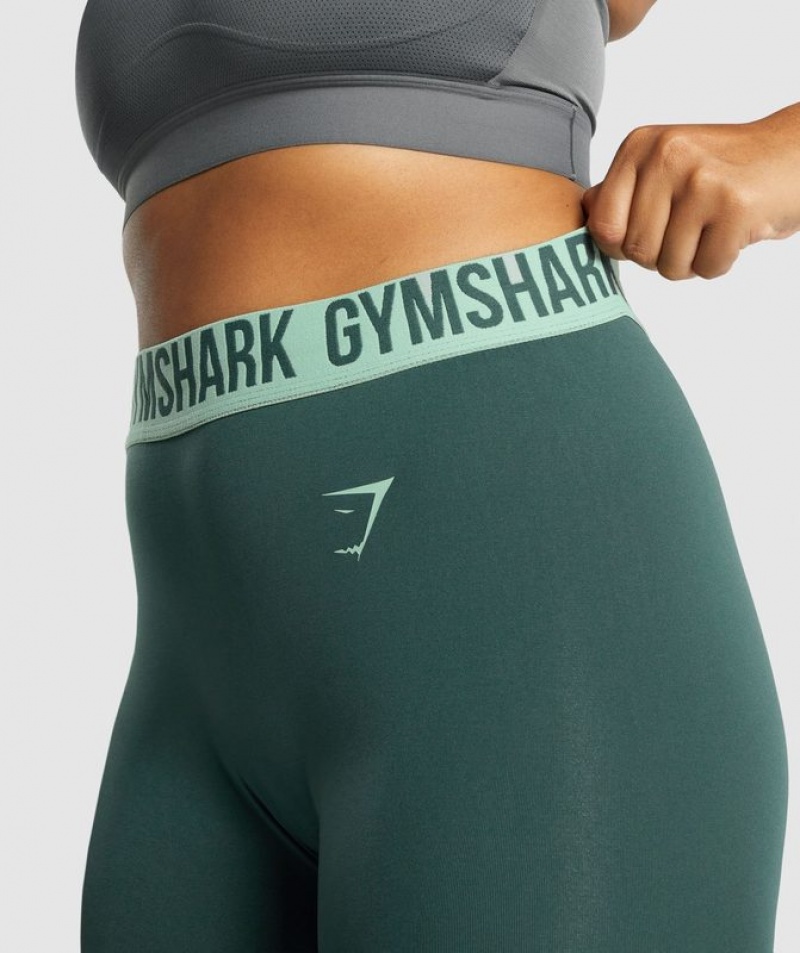 Leggins Gymshark Fit Seamless Leggings Verde Oscuro | QCXLF7263