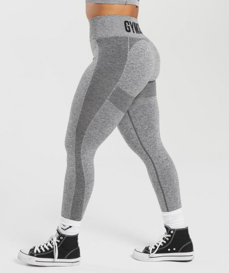 Leggins Gymshark Flex High Waisted Leggings Charcoal Marl | EQHFT0513