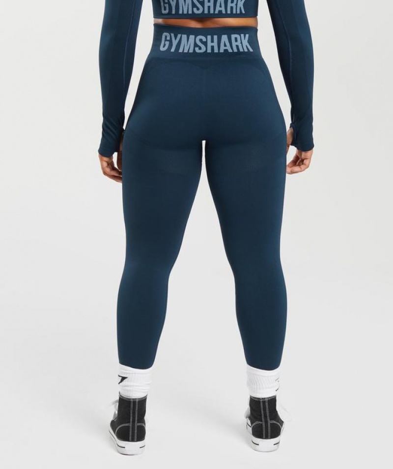 Leggins Gymshark Flex High Waisted Leggings Azules | JOFCQ6795