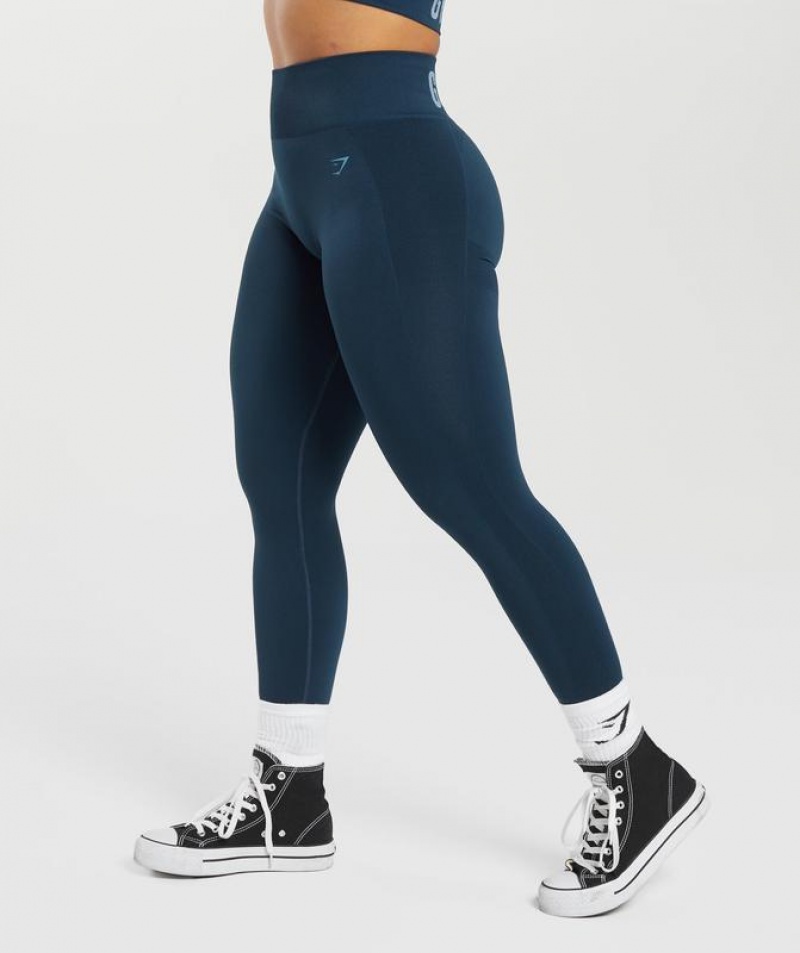 Leggins Gymshark Flex High Waisted Leggings Azules | JOFCQ6795