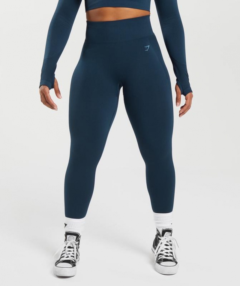 Leggins Gymshark Flex High Waisted Leggings Azules | JOFCQ6795