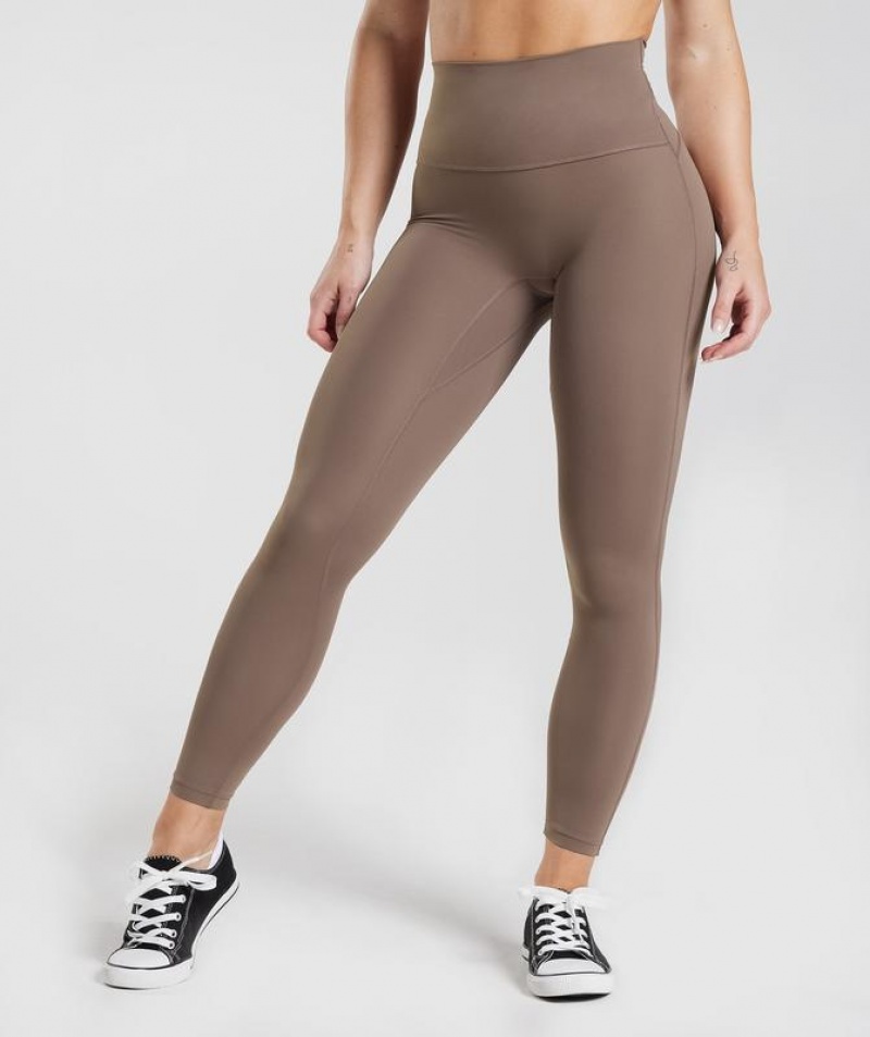 Leggins Gymshark Legacy Leggings Marrones | KPADZ8419