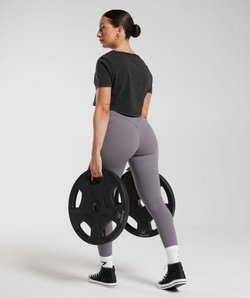 Leggins Gymshark Legacy Leggings Titanium Gris | YWOFP1098