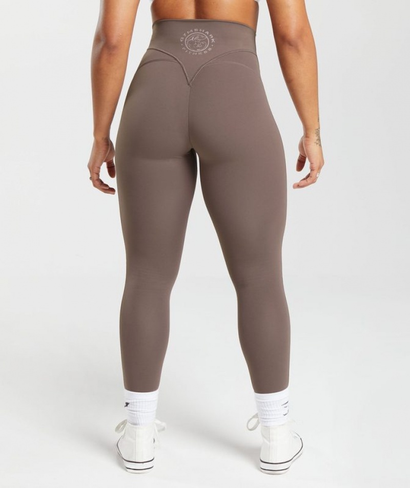 Leggins Gymshark Legacy Leggings Walnut Mauve | ZAHEX8964