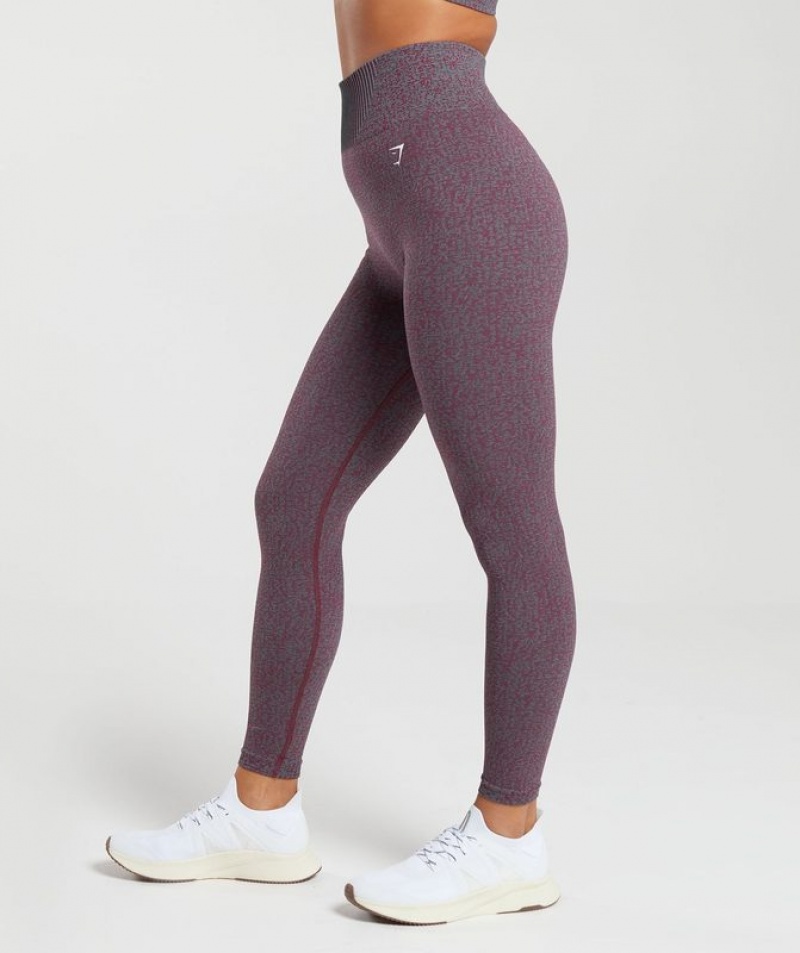 Leggins Gymshark Marl Seamless Leggings Rosas Gris Rosas | MDJGZ2368