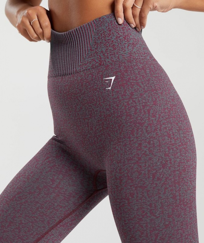 Leggins Gymshark Marl Seamless Leggings Rosas Gris Rosas | MDJGZ2368