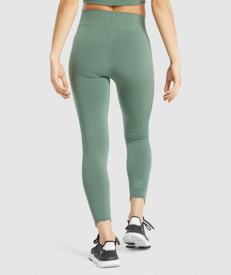 Leggins Gymshark Pause Seamless Leggings Verde | IUARN9268