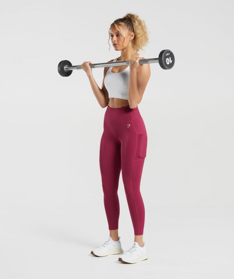 Leggins Gymshark Pocket Leggings Rosas | DNYET6794