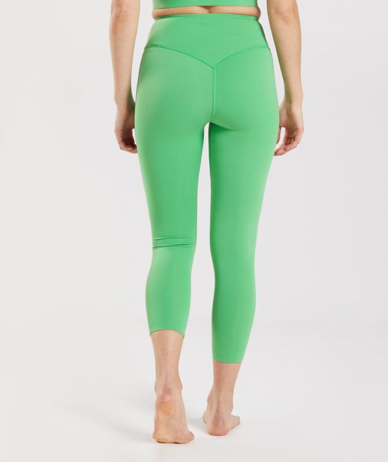 Leggins Gymshark Studio 7/8 Leggings Verde | QESKA7302