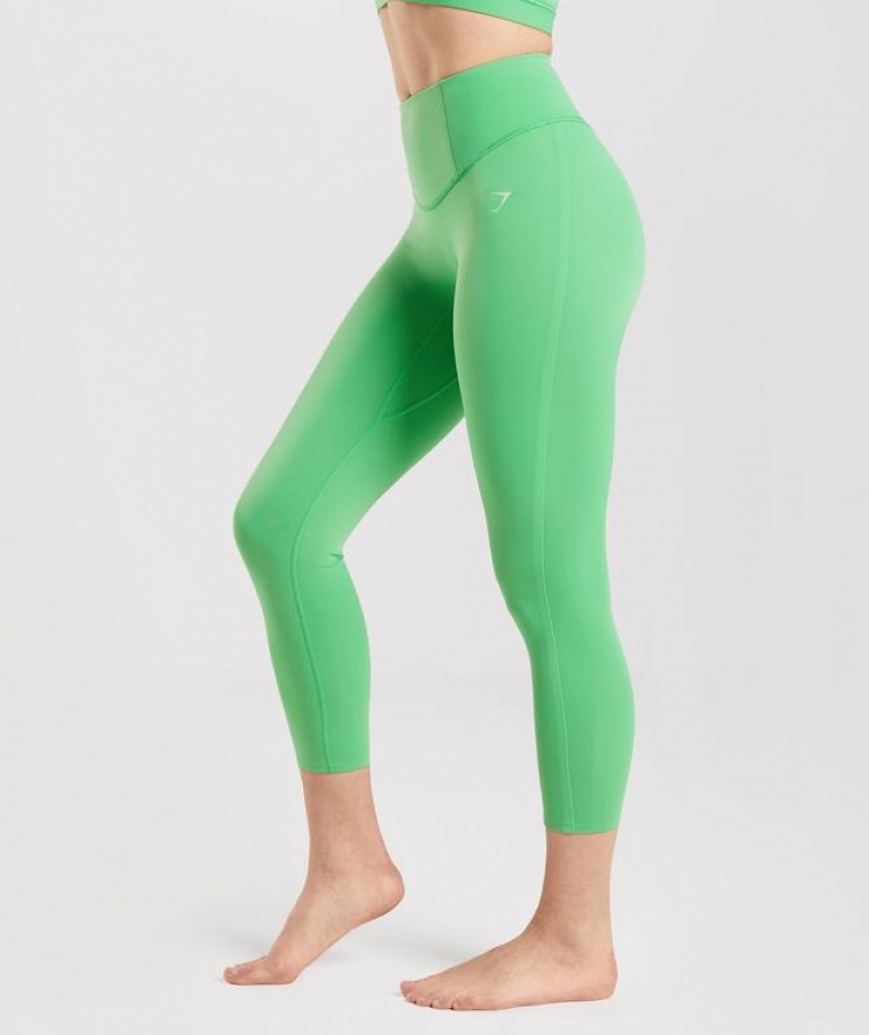 Leggins Gymshark Studio 7/8 Leggings Verde | QESKA7302