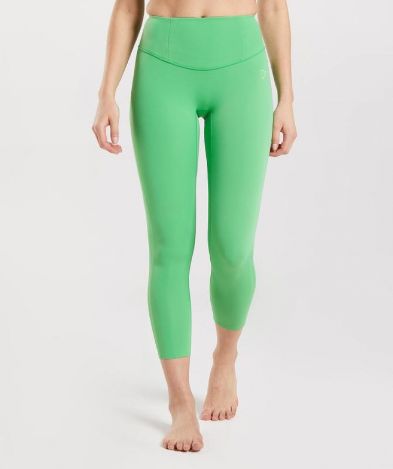 Leggins Gymshark Studio 7/8 Leggings Verde | QESKA7302