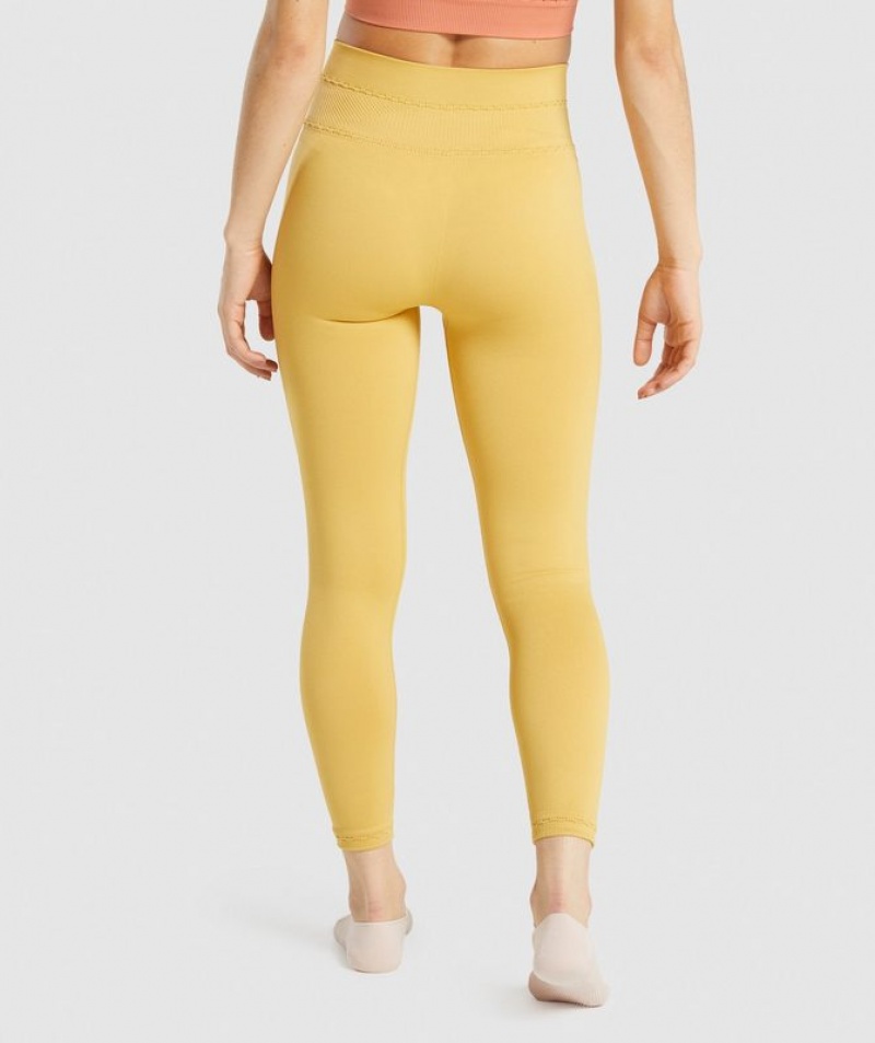 Leggins Gymshark Studio Leggings Amarillo | SVQBW9402