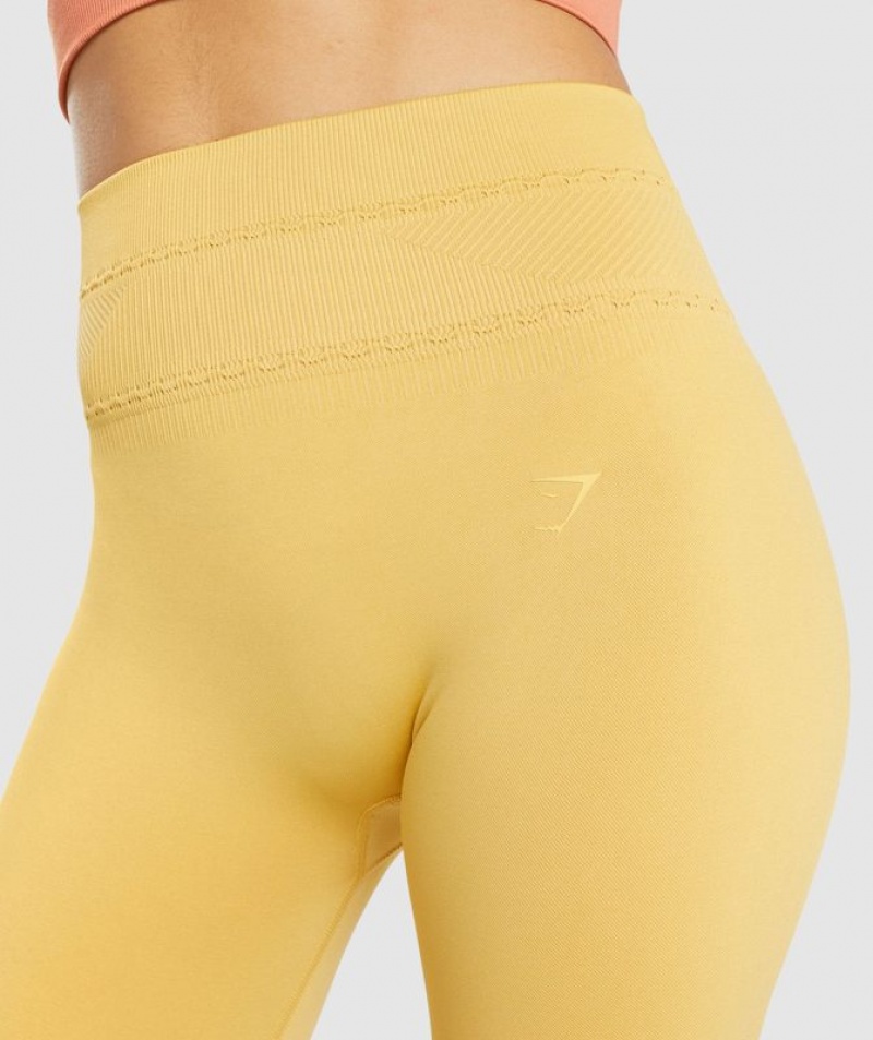 Leggins Gymshark Studio Leggings Amarillo | SVQBW9402