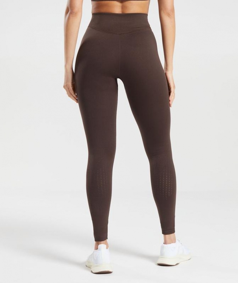 Leggins Gymshark Sweat Seamless Leggings Marrones | DRXHI8253