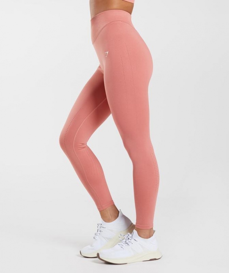 Leggins Gymshark Sweat Seamless Leggings Rosas | GSMVN2045