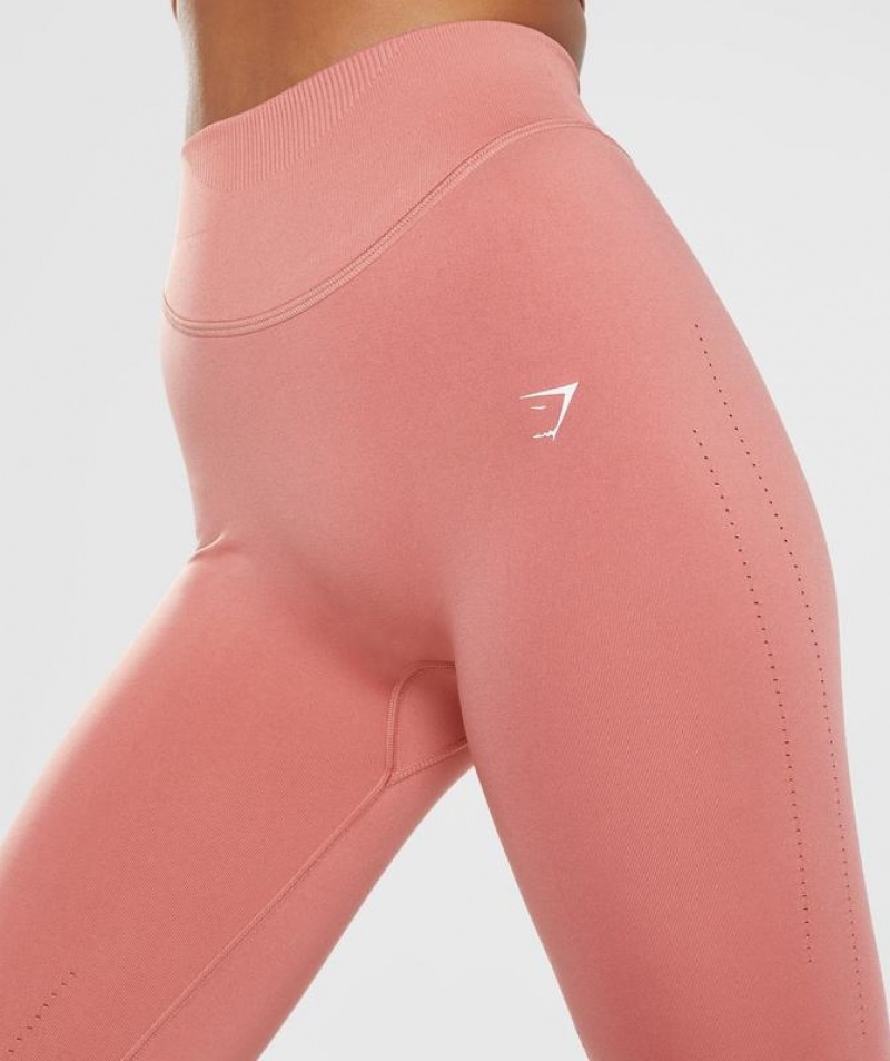 Leggins Gymshark Sweat Seamless Leggings Rosas | GSMVN2045