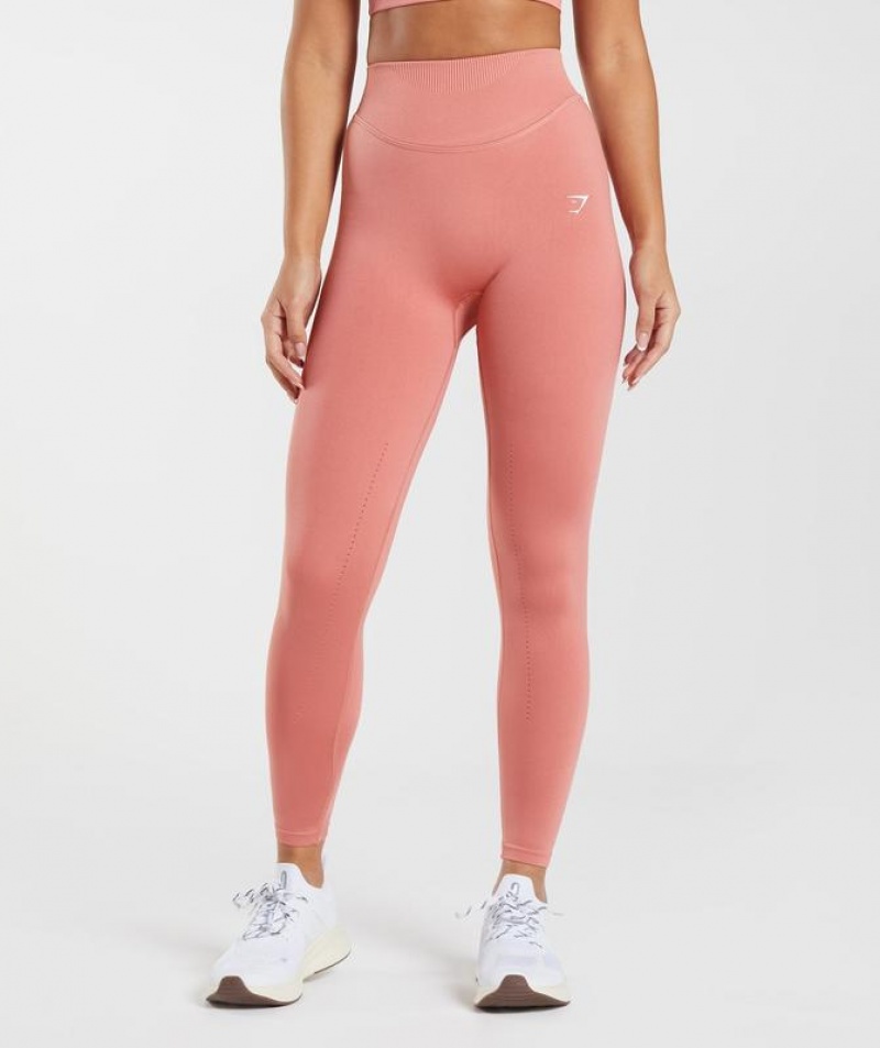 Leggins Gymshark Sweat Seamless Leggings Rosas | GSMVN2045