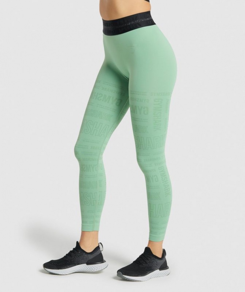 Leggins Gymshark Vision Leggings Verde | RUVMQ8935