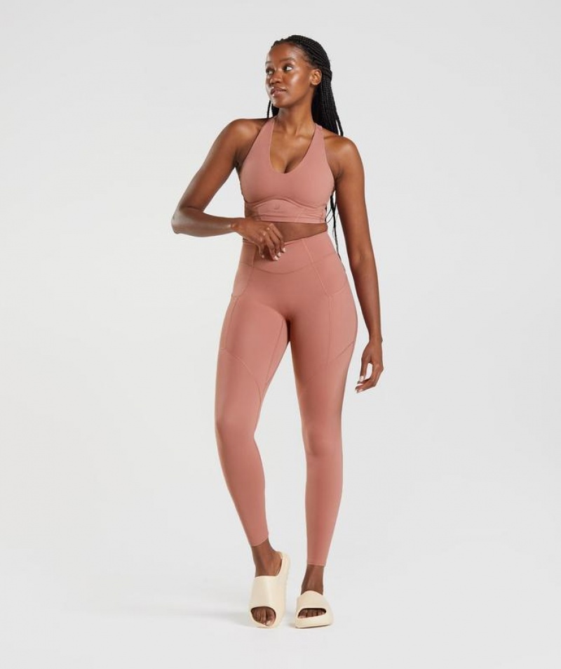 Leggins Gymshark Whitney Everyday Pocket Leggings Rojas | WAFTM5729